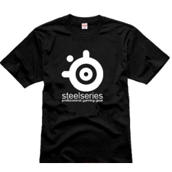 Koszulka T-shirt duże logo czarna L Steelseries