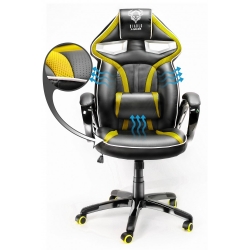 Czarno-żółty fotel dla gracza Diablo X-Gamer Plus
