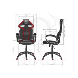 Czarno-czerwony fotel dla gracza Diablo X-Gamer Plus